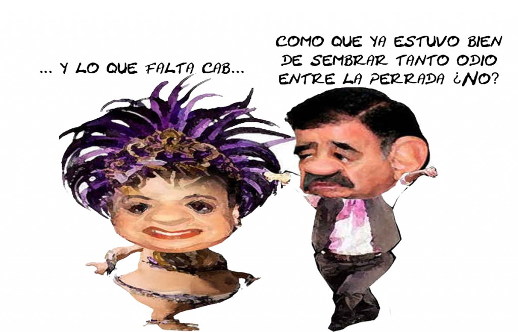 Beatriz Paredes Rangel, Mariano Gonzalez Zarur, Siembran Odio Tlaxcala En Linea Caricatura