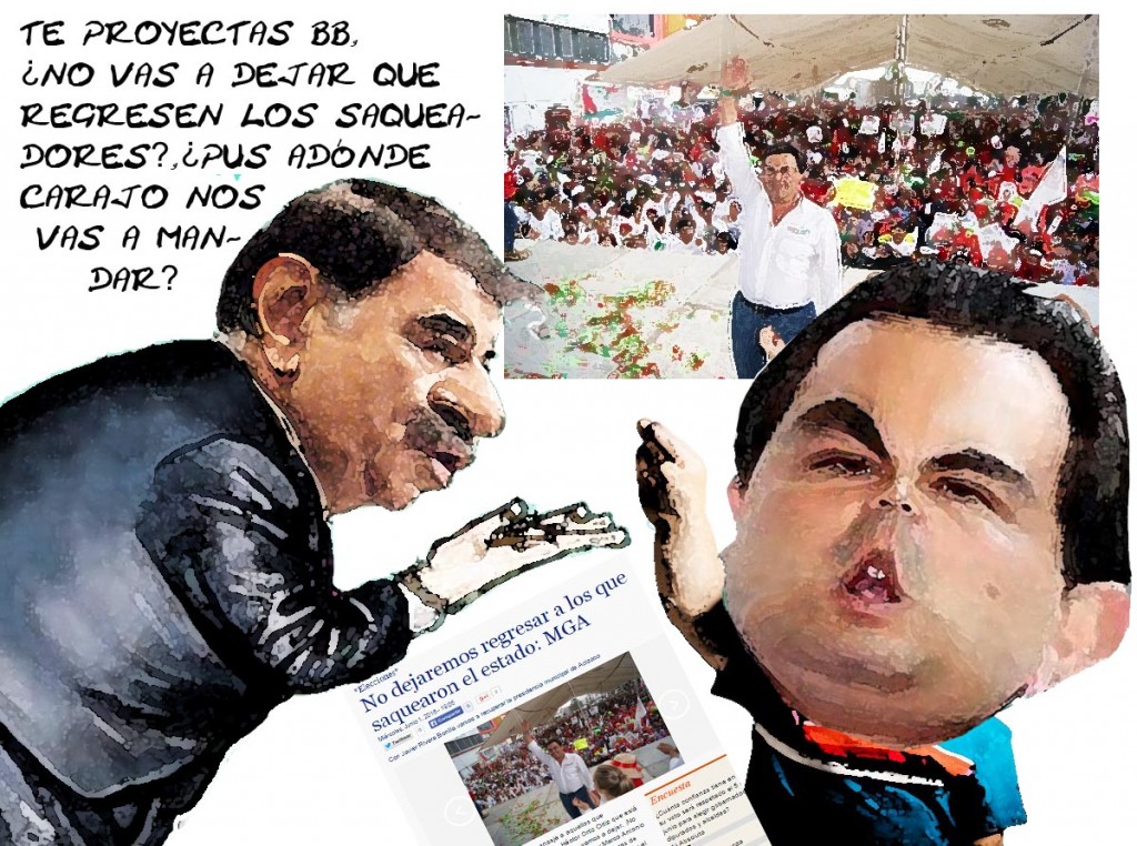 Caricatura Marianito Gonzalez Aguirre Se Proyecta Queriendo Echar a los Saqueadores, Tlaxcala Online