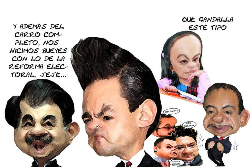 Presidente Enrique Pena Nieto, Caricatura, Mariano Gonzalez Zarur, Florentino Dominguez, Reforma Electoral Bloquean, Tlaxcala Online(ECONSULTA)